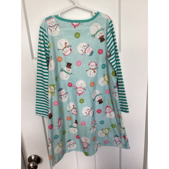 Unsh Ne Swing Girls Christmas Cheer Front Pocket Stripe A-Line Dress Green 7 - Picture 6 of 9